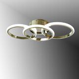TT305-3-FSR Tt Aydınlatma Fransız Sarı Kaplama 3 Lü LED Avize - Rose Gold - 3 Renk Işık