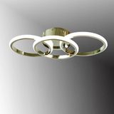 Tt305-3-Fsr Tt Aydınlatma Fransız Sarı Kaplama 3 Lü Led Avize