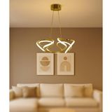 TT307-40-SR Tt Aydınlatma Helezon Modeli Sarı Kaplama LED Avize - Gold - Gün Işığı