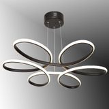 TT313-SY TT Aydınlatma Papatya Modeli Mat Siyah ( Beyaz Işık ) Led Avize