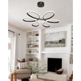 TT313-SY TT Aydınlatma Papatya Modeli Mat Siyah ( Gün Işığı ) Led Avize