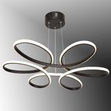 Tt313-Sy Tt Aydınlatma Papatya Modeli Mat Siyah Led Avize