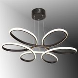 TT313-SY TT Aydınlatma Papatya Modeli Mat Siyah ( Sarı Işık ) Led Avize