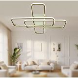 TT324-FSR Tt Aydınlatma 57 x 17 Profil Fransız Sarı Kaplama 3 Lü Plafonyer LED Avize - Gold Rose - Gün Işığı