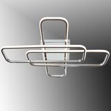 TT324-KR Tt Aydınlatma 57 x 17 Profil Krom Kaplama 3 Lü Plafonyer LED Avize - 3 Renk Işık
