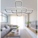 TT324-KR Tt Aydınlatma 57 x 17 Profil Krom Kaplama 3 Lü Plafonyer LED Avize - Sarı Işık