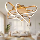 TT338-SR Tt Aydınlatma Kasef Model Sarı Kaplama LED Avize - Gold - Sarı Işık
