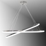 TT400-2-ELİPS-KR Tt Aydınlatma Elips 2 Li Krom Kaplama LED Avize - Sarı Işık