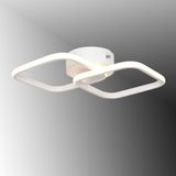 TT405-2-BY TT Aydınlatma Mat Beyaz 2 li Kare ( Gün Işığı ) Led Avize