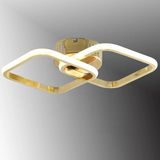 Tt405-2-Fsr Tt Aydınlatma Fransız Sarı Kaplama 2 Li Kare Led Avize