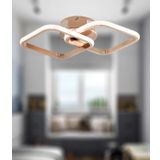 TT405-2-FSR TT Aydınlatma ( Gün Işığı ) Fransız Sarı Kaplama 2 li Kare Led Avize