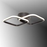 Tt405-2-Sy Tt Aydınlatma Mat Siyah 2 Li Kare Led Avize gun-isigi