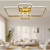 TT500-4-SR Tt Aydınlatma Sarı Kaplama Plofonyer 4 Lü LED Avize - Gold - Gün Işığı