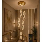TT806-5+1-SR Tt Aydınlatma Kıvrımlı Akrilik 6 Lı Gold Ledli Avize