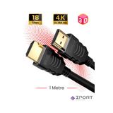 Ttaf HDMI 2.0 4K Ultra Hd 60 Hz Ses ve Görüntü Aktarım Kablosu 1 Metre