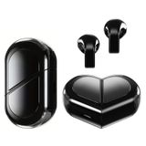 Ttbesmi Kalp Kablosuz Kulaklıklar Kızlar Çocuklar için, Sevimli Küçük Mini Küçük Görünmez Kulaklıklar Kablosuz Bluetooth Küçük Kulaklar Kanallar Kadınlar için Gül Altın Kawai Mavi Diş Kulak