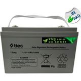 Ttec 12V 100AH Jel Akü Karavan Hobi Bahçesi ve Solar Enerji Için - JELAKÜ