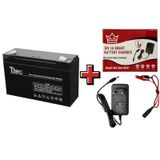 Ttec 12v 7ah Kuru Bakımsız Akü Ve Şarj Aleti