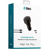 Ttec 2CKP02CS Smartcharger Duo Pd 48W Araç Hızlı Şarj Aleti Usb-C+Usb-A - Usb-C-Usb-C 3A K