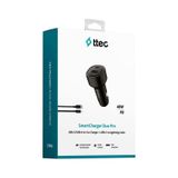 Ttec 2CKP02LS Smartcharger Duo Pd 48W Araç Hızlı Şarj Aleti Usb-C+Usb-A - Usb-C-Lightning