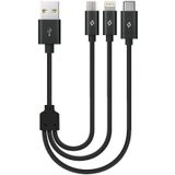 Ttec 2DK28S Siyah Alumi Cable Mini 30 cm Şarj ve Data Kablosu