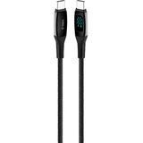 Ttec 2Dk57S AlumiCable LCD Usb-C-Usb-C 100W Pd/Qc 150cm Hızlı Şarj ve Data Kablosu Siyah