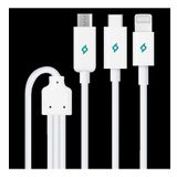Ttec 2DK7521 Trio Type-C Beyaz Micro USB Şarj Kablosu