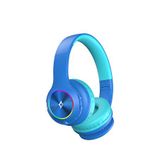 Ttec 2Km172Gm SoundBuddy Funled LED Işıklı Kulak Üstü Bluetooth Çocuk Kulaklığı Gök Mavisi