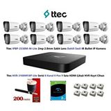 Ttec 2Mp Mikrofonlu 8 Kameralı 2Tb Disk Tak Çalıştır Hazır Ip Kamera Seti