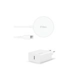 ttec AirCharger M+ MagSafe Uyumlu Kablosuz Şarj Aleti ve PD 20W Seyahat Şarj Aleti Beyaz