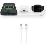 Ttec Aircharger Trio 3’ü 1 Arada iPhone Uyumlu + Apple Watch Uyumlu + Airpods Kablosuz Hızlı Şarj Aleti - Beyaz