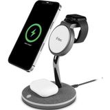 Ttec Aircharger Trio M Magsafe Uyumlu 3’ü 1 Arada Apple iPhone + Apple Watch + Airpods Kablosuz Hızlı Şarj Standı - Gri