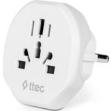 Ttec Akım Korumalı 10A/250V Amerikan/Avrupa/İngiliz Tipi Priz Dönüştürücü Priz Çevirici Adaptör Priz
