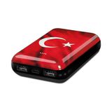Ttec Artpower Türk Bayrağı 10.000 Mah Taşınabilir Şarj Aleti / Powerbank - Siyah