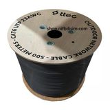Ttec Kbl-Cat6-23Cca/Out500 500 Metre Dış Mekan Cat6 Kablo Pvc+Pe Çift Katmanlı Dış Ortam Cat6 Siyah