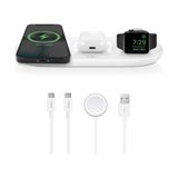 Ttec Masaüstü Şarj Istasyonu 3in1 15W Telefon Apple Watch Kulaklık Şarj Standı Iphone 11 12 13 14 15 Pro Max Şarj - Beyaz