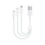 Ttec Minicable Trio Charge Cable 30 Cm Lightning,micro Usb,type-c