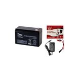 Ttec PİLSAN AKÜLÜ ARABA İÇİN 12V 9AH KURU TİP AKÜ VE 1 AMPER ŞARJ ALETİ