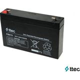 Ttec Plus 6V 7Ah Bakımsız Kuru Akü 150x32x93mm Boyutları ile