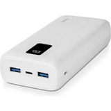 ttec PowerSlim Trio LCD 20.000mAh PD 22,5W Dahili Kablolu Taşınabilir Şarj Aleti / Powerbank - Beyaz