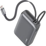 Ttec Recharger Pro LCD 10.000MAH Pd 20W Usb-C Makaralı Kablolu Taşınabilir Hızlı Şarj Aleti / Powerbank Uzay Grisi 2BB275UG