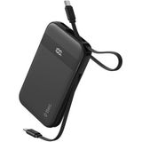 Ttec Recharger Pro LCD 10.000MAH Pd 30W Lightning ve Usb-C Dahili Kablolu Taşınabilir Hızlı Şarj Aleti/Powerbank 2BB225 - Siyah