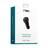 Ttec Smart Charger Duo 3.1A Araç Şarj Aleti USB +Cusb-A - Standart - Siyah