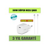 Ttec SmartCharger 30W PD Başlık + USB-C Kablo iPhone 15/15PRO/15PROMAX/16/16PRO/16PROMAX Şarj Set