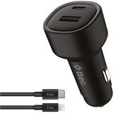 Ttec Smartcharger Duo Pd 48W Araç Hızlı Şarj Aleti Usb-C+Usb-A - Usb-C-Lightning Kablo - Siyah