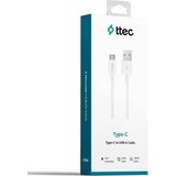 Ttec USB 2.0 Type-C Şarj ve Data Kablosu – Android Uyumlu, 1,2 m, 2A Hızlı Şarj, 480 Mbps Veri Aktarımı, Dayanıklı Tasarım - Beyaz
