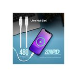 Ttec USB-C - Lightning Hızlı Şarj Kablosu 150cm iPhone 11/12/13/14/MAx Uyumlu