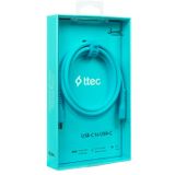 Ttec Usb-C - Usb-C 120CM 60W Pd/qc Hızlı Şarj/data Kablosu Neon Mavi 2DK59NM