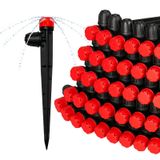 TTioDri 50 Adet Damla Sulama Yayıcıları, Ayarlanabilir 360 Derece Damla Akışı Vericiler 5 "1/4" Damla Sulama Borusu Sulama için Bahisli Bahçe Sulama Sistemi için 8 Delikli Akış Damlatıcıları