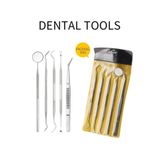 Ttlife Paslanmaz Çelik Diş Temizleme Ağız Bakımı 5 Li Set Ayna Orak Skaler Spatula Cımbız